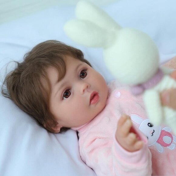 🆕 Brand New - 18-Inch Realistic Newborn Girl Soft Body Reborn Baby Doll - Picture 5 of 7